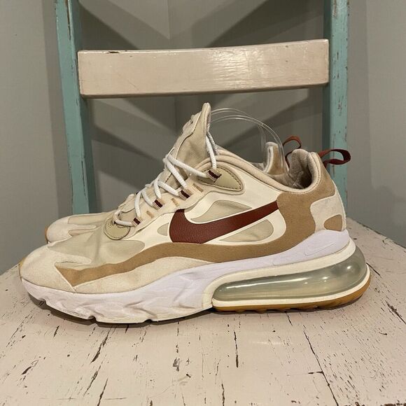 Nike Air Max 270 React Running Shoes Team Gold Red AT6174-700 Women's Sz 9.5 - Picture 3 of 9